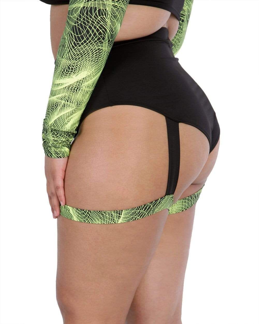 Break the Matrix High Waisted Harness Booty Shorts sold by iHeartRaves product image thumbnail 18