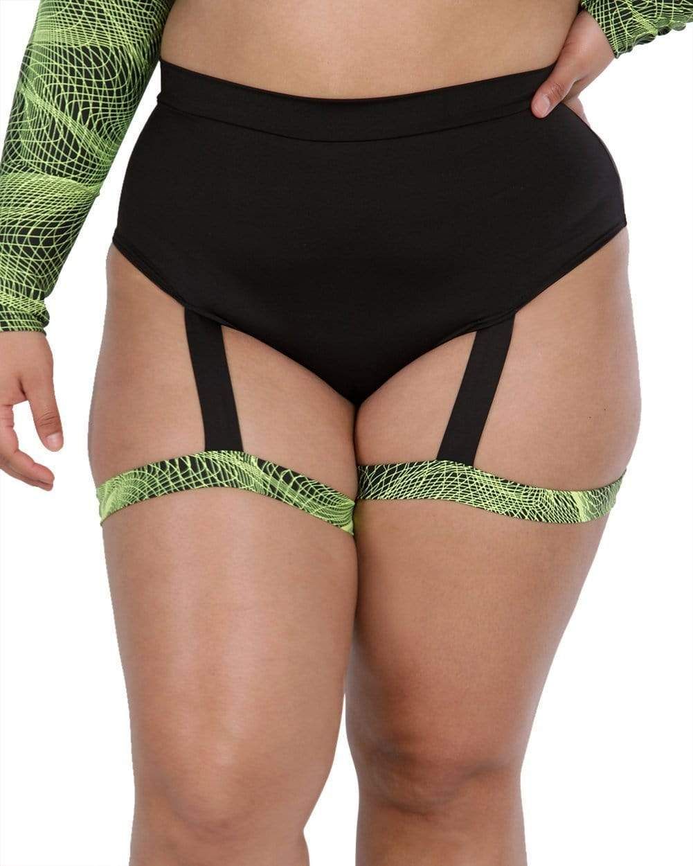 Break the Matrix High Waisted Harness Booty Shorts sold by iHeartRaves product image thumbnail 17