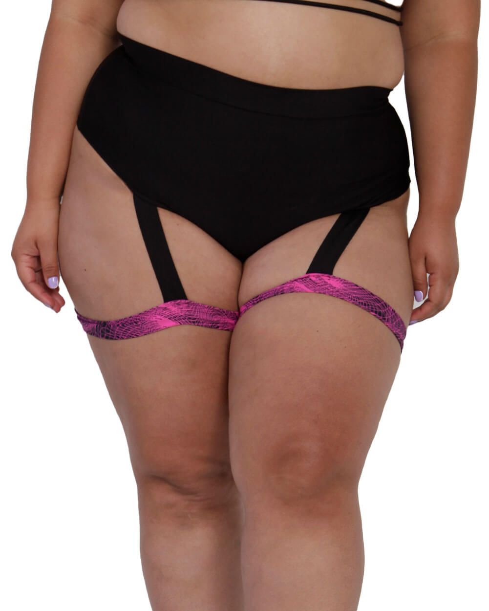 Break the Matrix High Waisted Harness Booty Shorts sold by iHeartRaves product image thumbnail 8