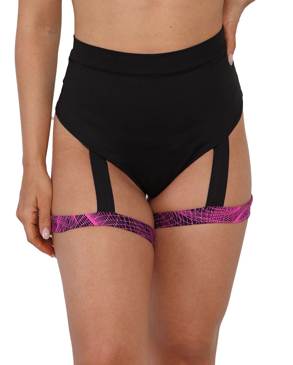 Break the Matrix High Waisted Harness Booty Shorts sold by iHeartRaves