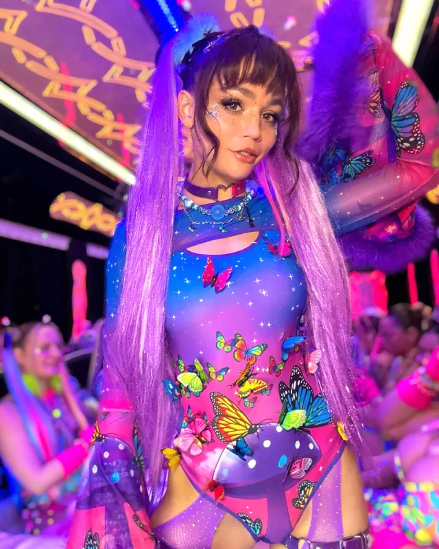 Psychedelic Paradise Rainbow Bodysuit sold by iHeartRaves