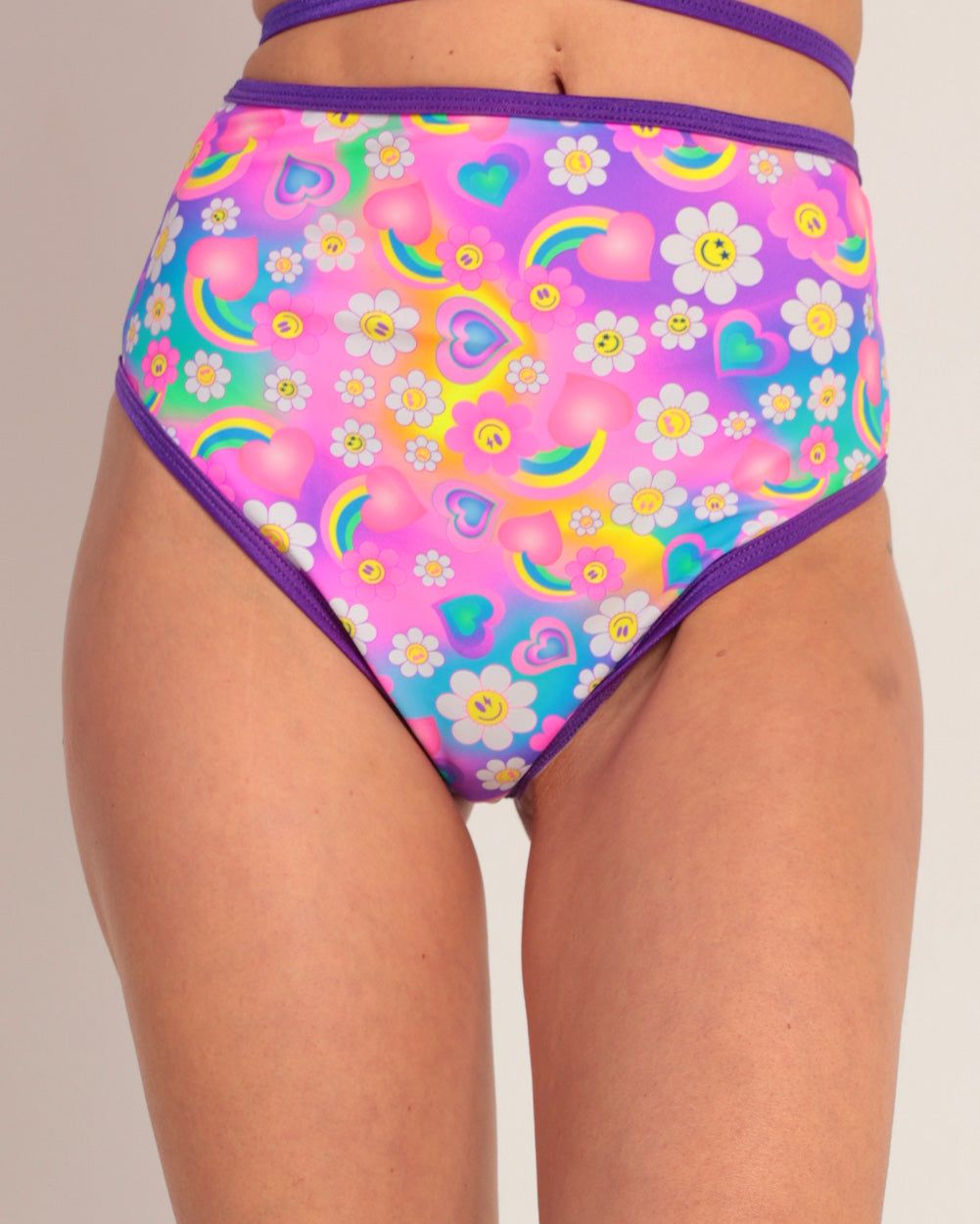 Rolita Couture x iHR Poppy Petals Scrunch Bottoms sold by iHeartRaves