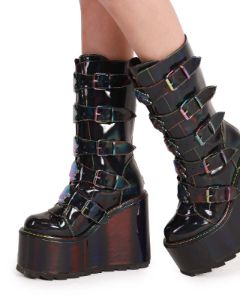 YRU Dune Rainbow Mushroom Platform Shoes sold by iHeartRaves