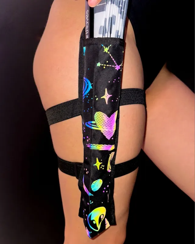 Silly In Space Rainbow Reflective Print Fan Holster sold by iHeartRaves