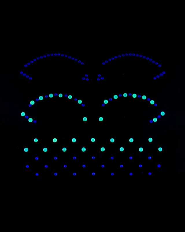 Lunautics x iHR Glitter Girl UV Reactive Cut Crease Face Jewels sold by iHeartRaves