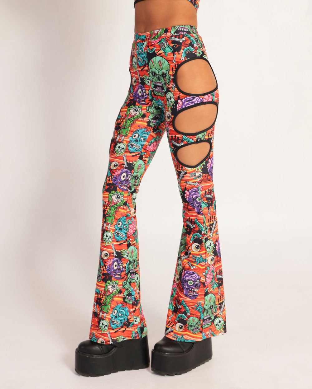 Chaos & Order Bell Bottom Pants sold by iHeartRaves