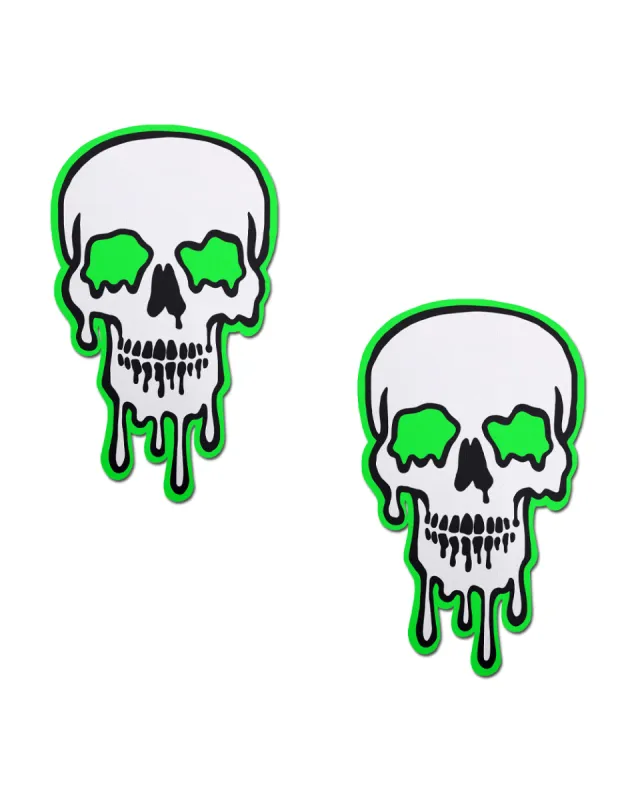Pastease x iHR Bone to Be Wild Glow in the Dark Skull Pasties sold by iHeartRaves