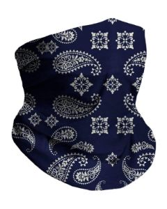 Paisley Seamless Mask Bandana - Navy Blue sold by iHeartRaves