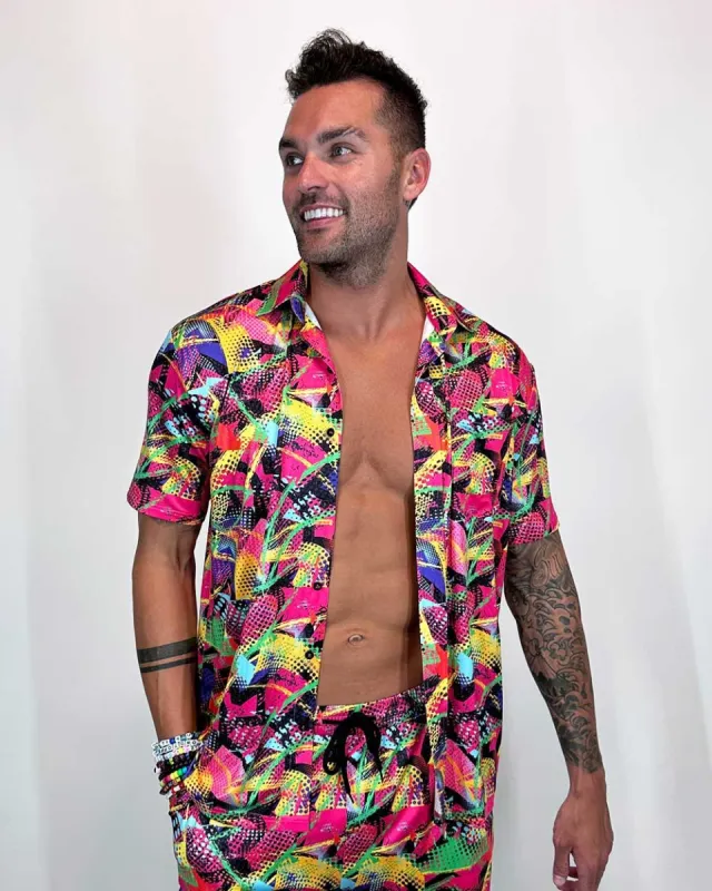 Hype Machine Short Sleeve Camp Shirt sold by iHeartRaves