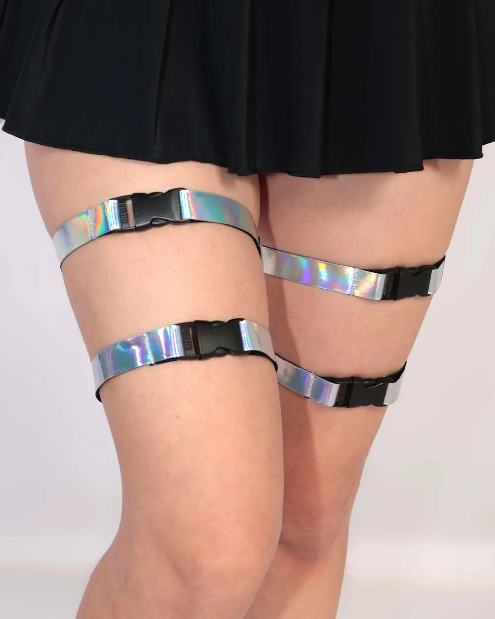 Stormy Bolt Holo Speed Clasp Pair Leg Garters sold by iHeartRaves