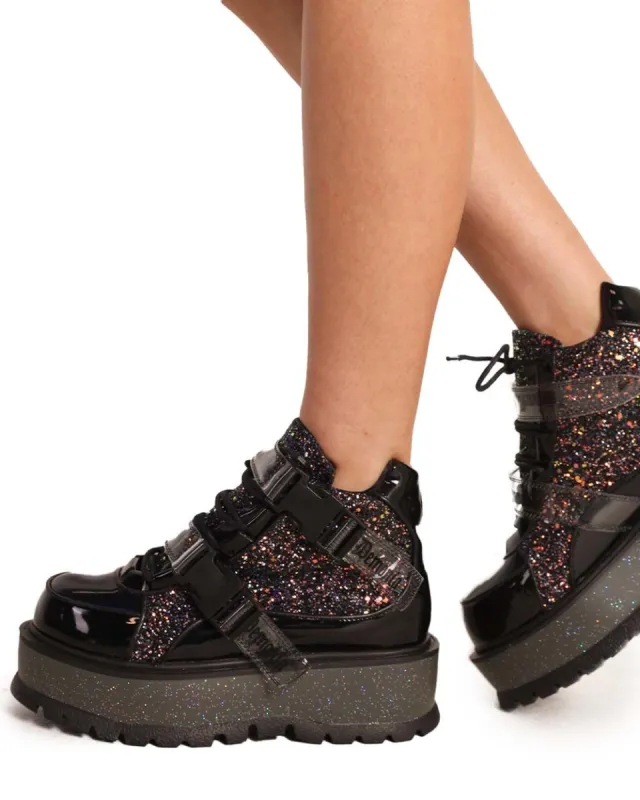 Demonia Shine On Platform Ankle Boots sold by iHeartRaves