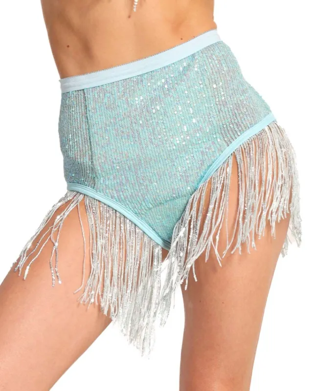 EastnWest Label x iHR Dreamlike Sequin Fringe Bottoms sold by iHeartRaves