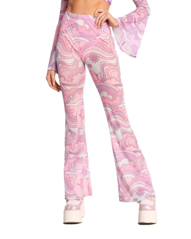 Free Spirit Cutie Mesh Bell Bottoms sold by iHeartRaves