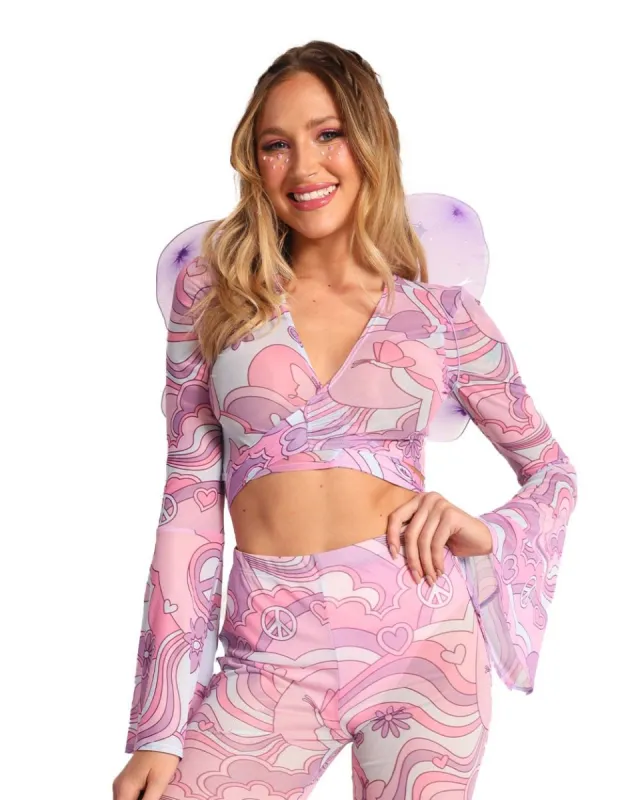 Free Spirit Cutie Mesh Longsleeve Top sold by iHeartRaves