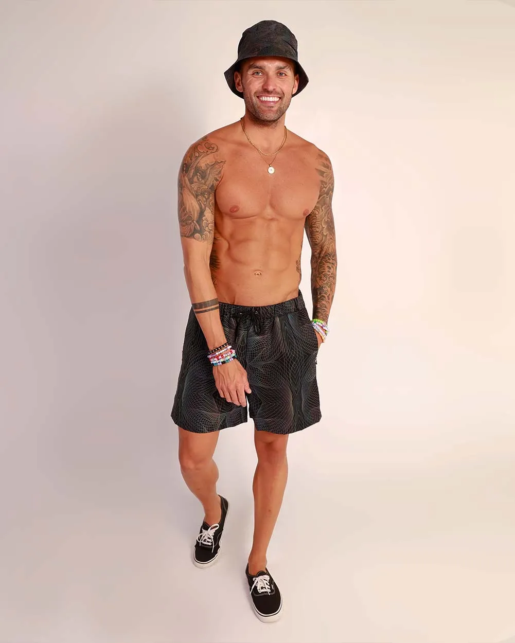 Deep Night Rainbow Reflective Shorts sold by iHeartRaves product image thumbnail 4