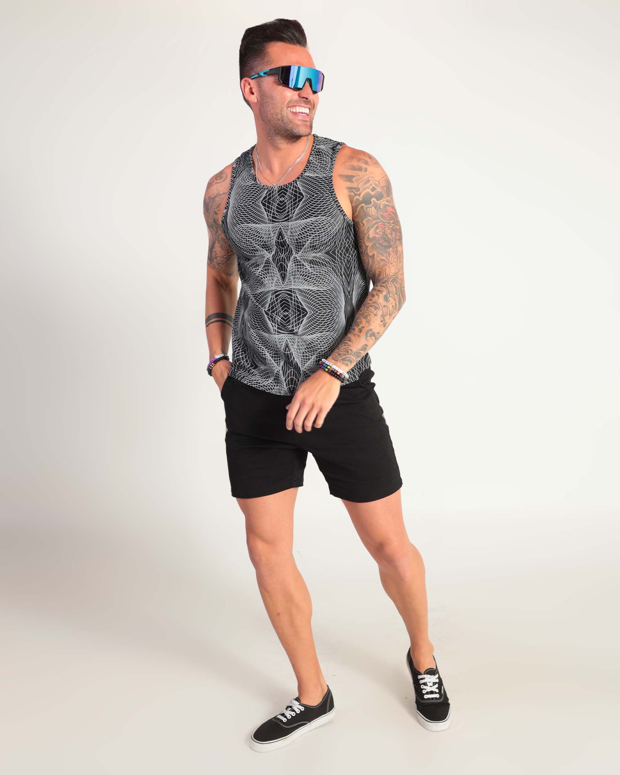 Deep Night Reflective Men's Tank Top sold by iHeartRaves product image thumbnail 3