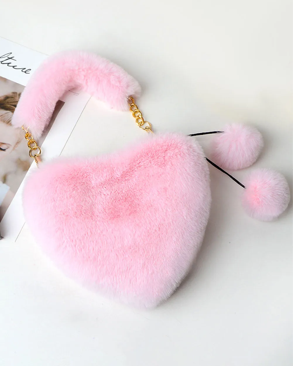 Lovesick Furry Heart Purse sold by iHeartRaves product image thumbnail 3