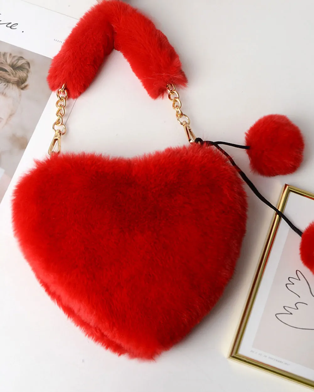 Lovesick Furry Heart Purse sold by iHeartRaves product image thumbnail 5