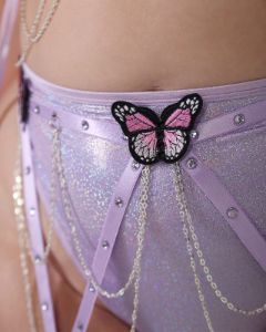 HoneiiBeth x iHeartRaves Holly Blue Butterfly Garter Belt sold by iHeartRaves