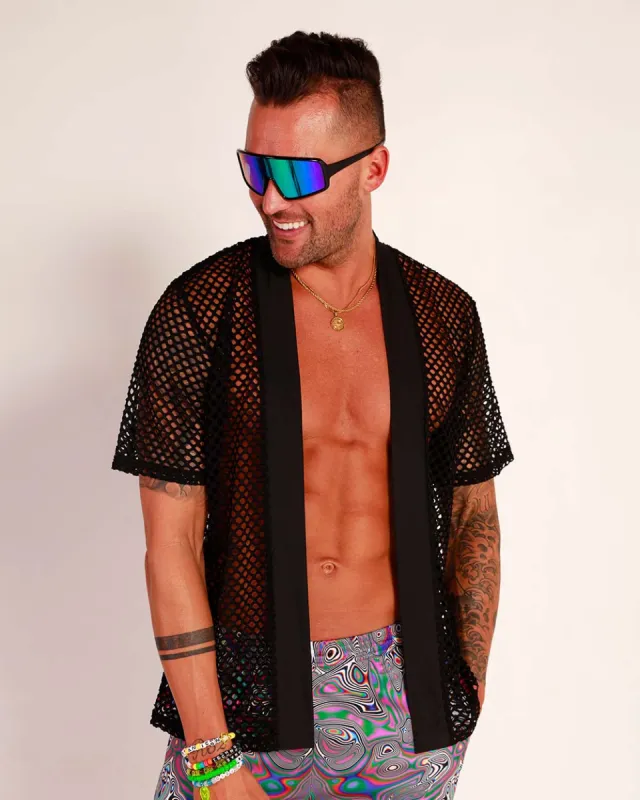 Pump Up the Bass Fishnet Robe Top sold by iHeartRaves