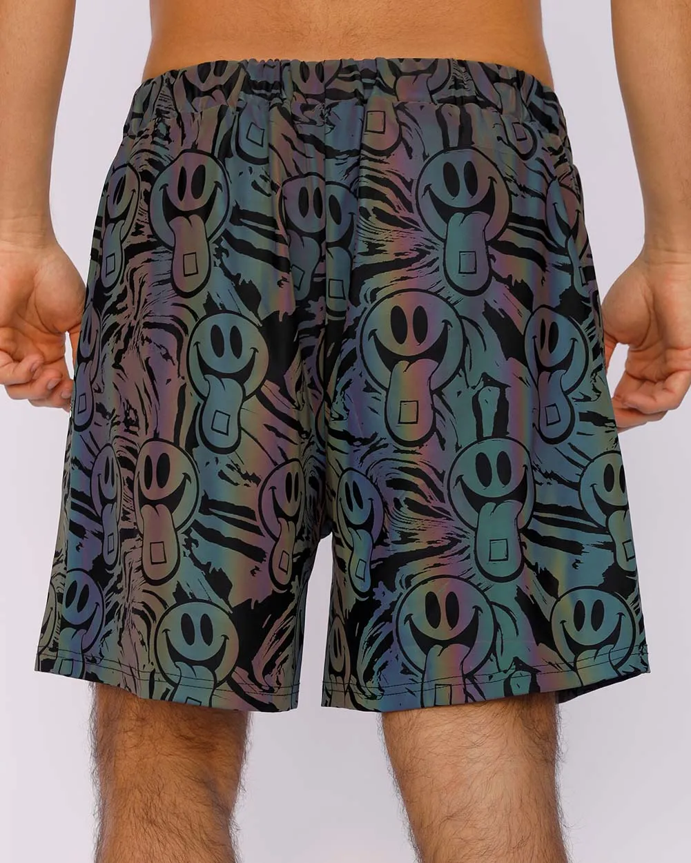 Happy Hour Rainbow Reflective Shorts sold by iHeartRaves product image thumbnail 3