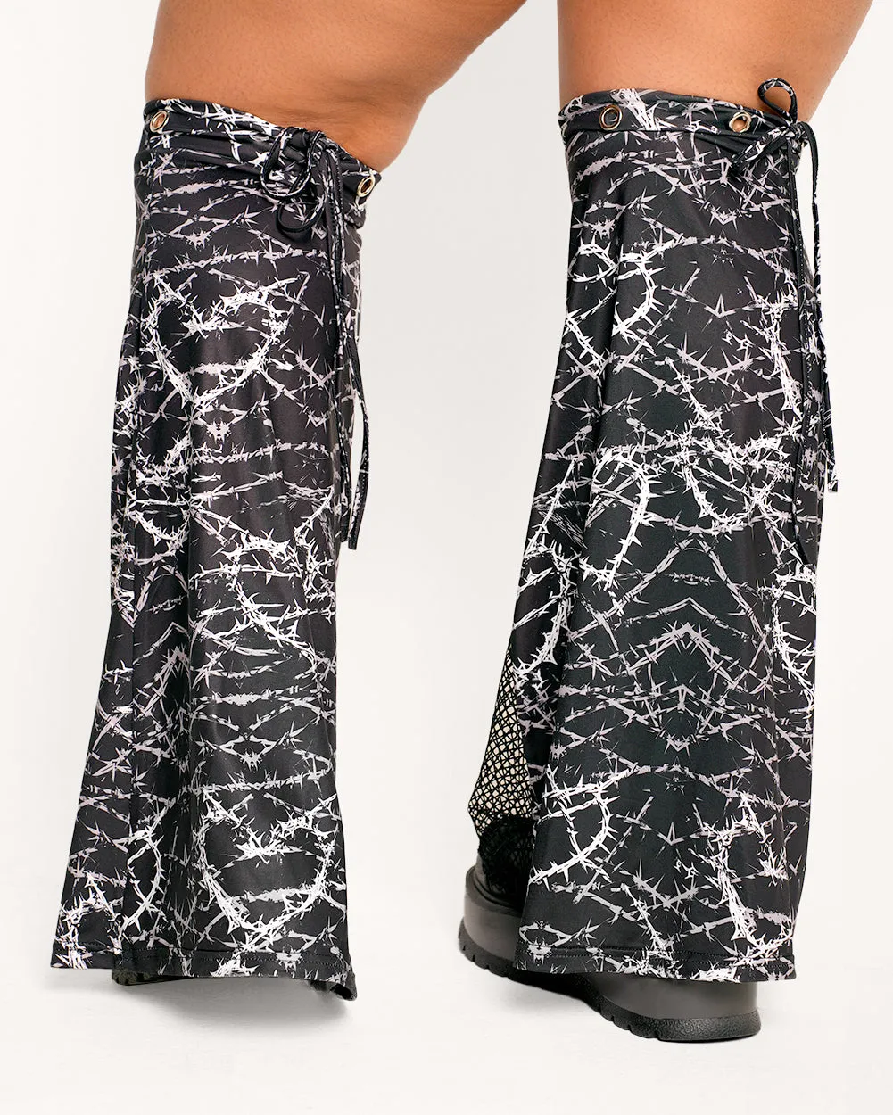 Sunflowerraver x iHR I'm Sensitive Fishnet Leg Warmers sold by iHeartRaves product image thumbnail 4