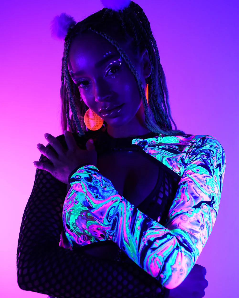 Rolita Couture x iHR Mystery Planet Ultra Crop Top sold by iHeartRaves product image thumbnail 2