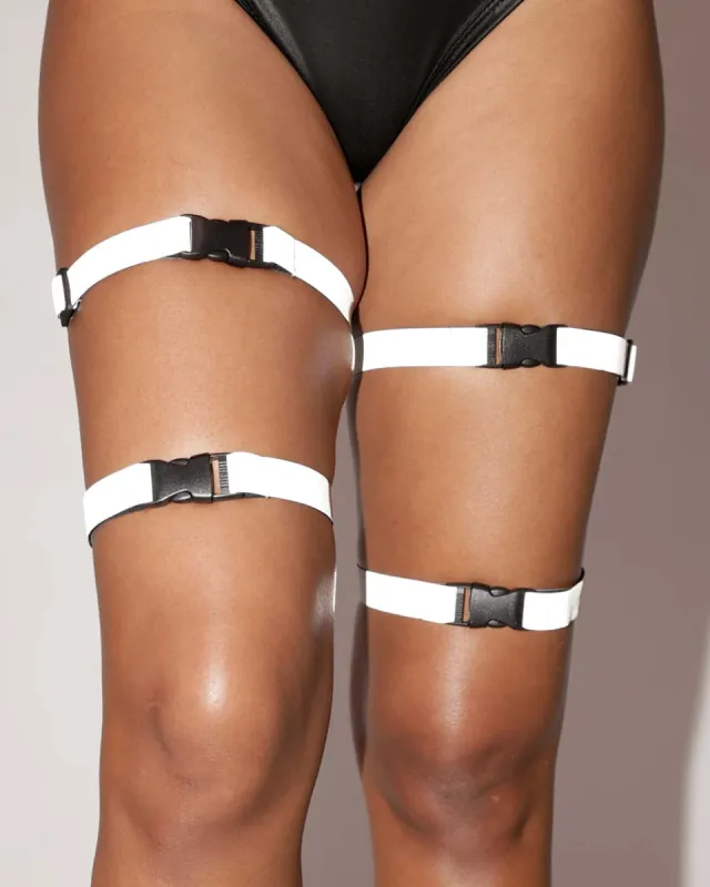 Out of My Way Reflective Speed Clasp Pair Leg Garters sold by iHeartRaves