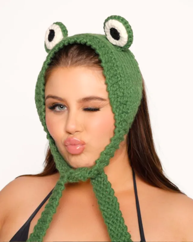 Hoppy Froggy Crochet Hat sold by iHeartRaves