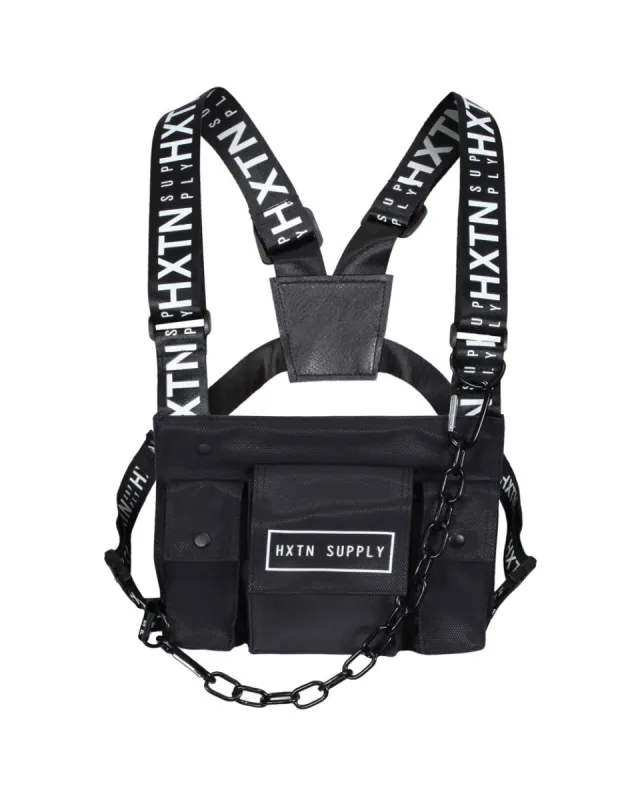 HXTN Danger Zone Chained Chest Bag sold by iHeartRaves