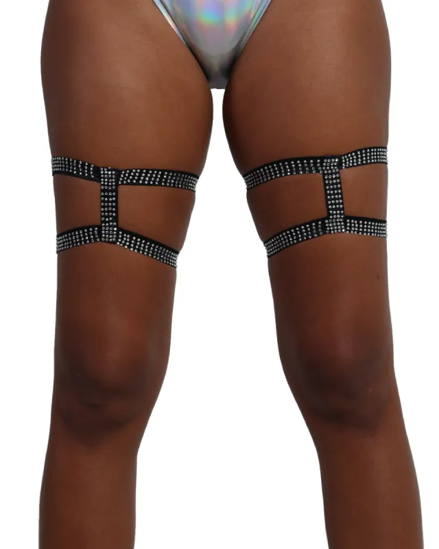 Always Shine Ur Brightest Rhinestone Pair Leg Garters sold by iHeartRaves