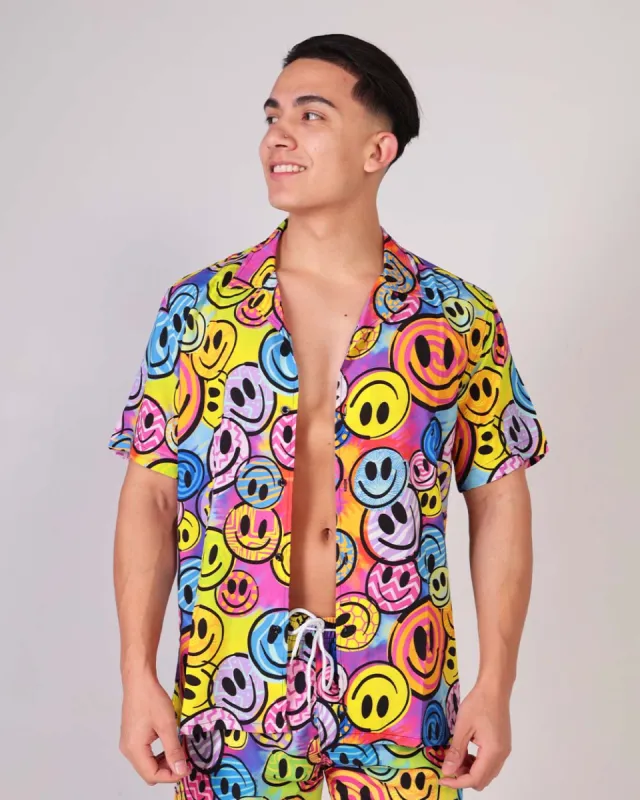 Neon Nirvana Camp Shirt sold by iHeartRaves