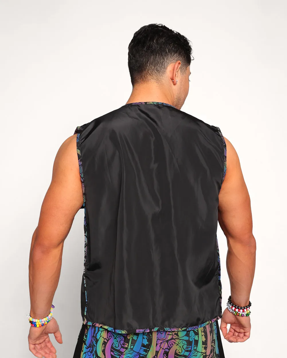 Fantastic Fungi Rainbow Reflective Vest sold by iHeartRaves product image thumbnail 3