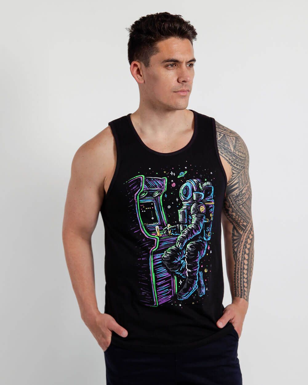 Astro Arcade Glow-in-the-Dark Tank sold by iHeartRaves product image thumbnail 2