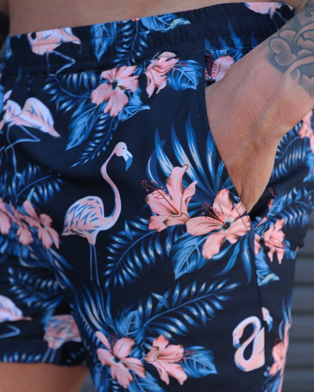 Lost in Paradise Flamingo Shorts sold by iHeartRaves product image thumbnail 2