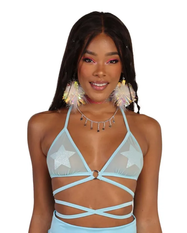 Mesh Underboob Ring Top sold by iHeartRaves