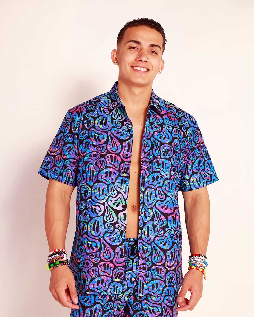 Hardcore Happiness Men's Camp Shirt sold by iHeartRaves product image thumbnail 5