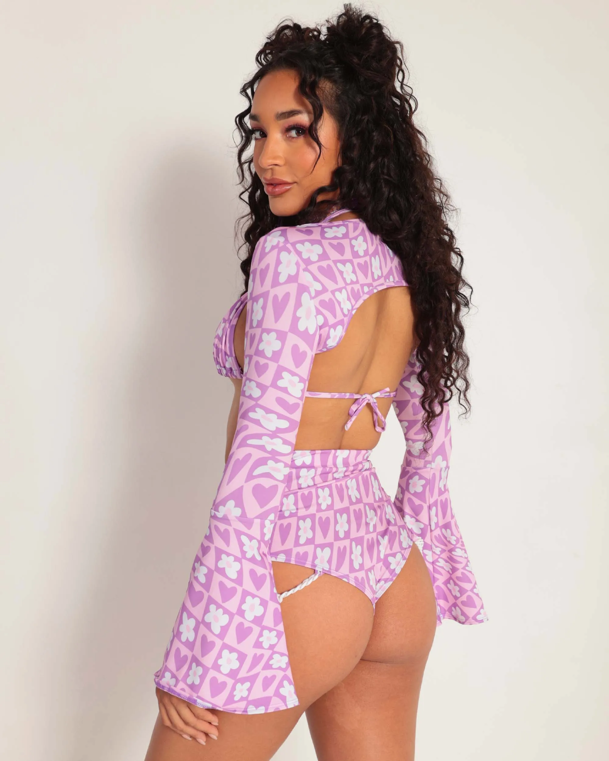 Floral Fields Ultra Crop Top sold by iHeartRaves product image thumbnail 4