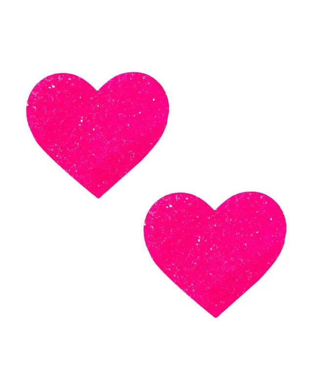 Neva Nude Super Sparkle Heart Pasties sold by iHeartRaves