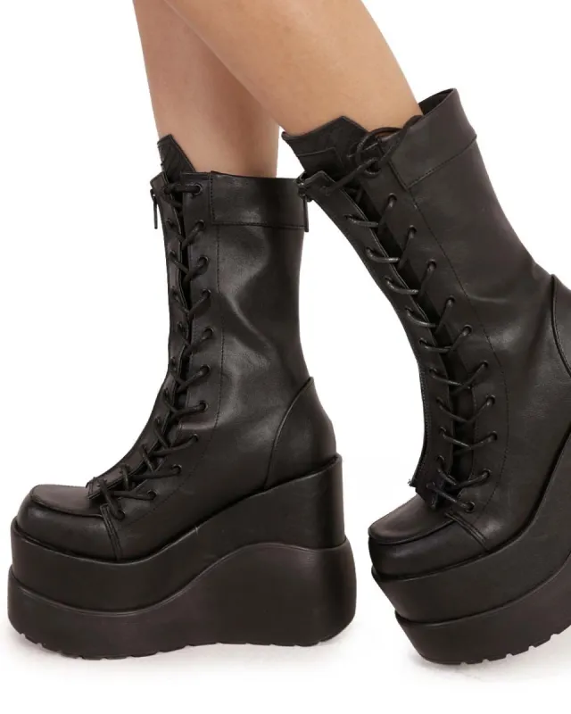 Demonia Through the Dark Vegan Leather Boots sold by iHeartRaves