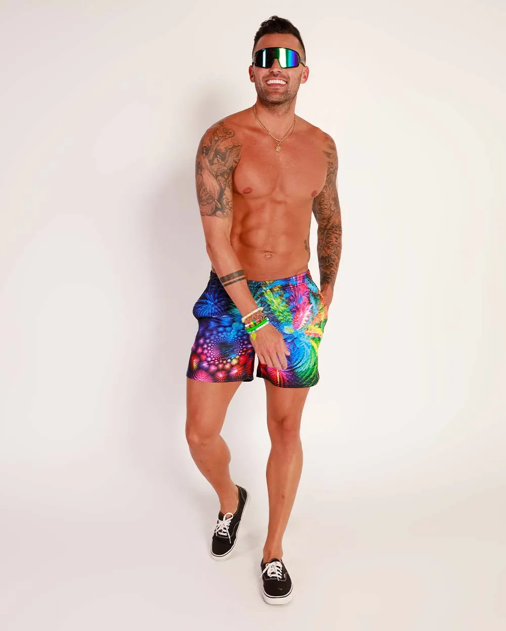 Hella Psyched Trippy Men's Shorts sold by iHeartRaves product image thumbnail 4