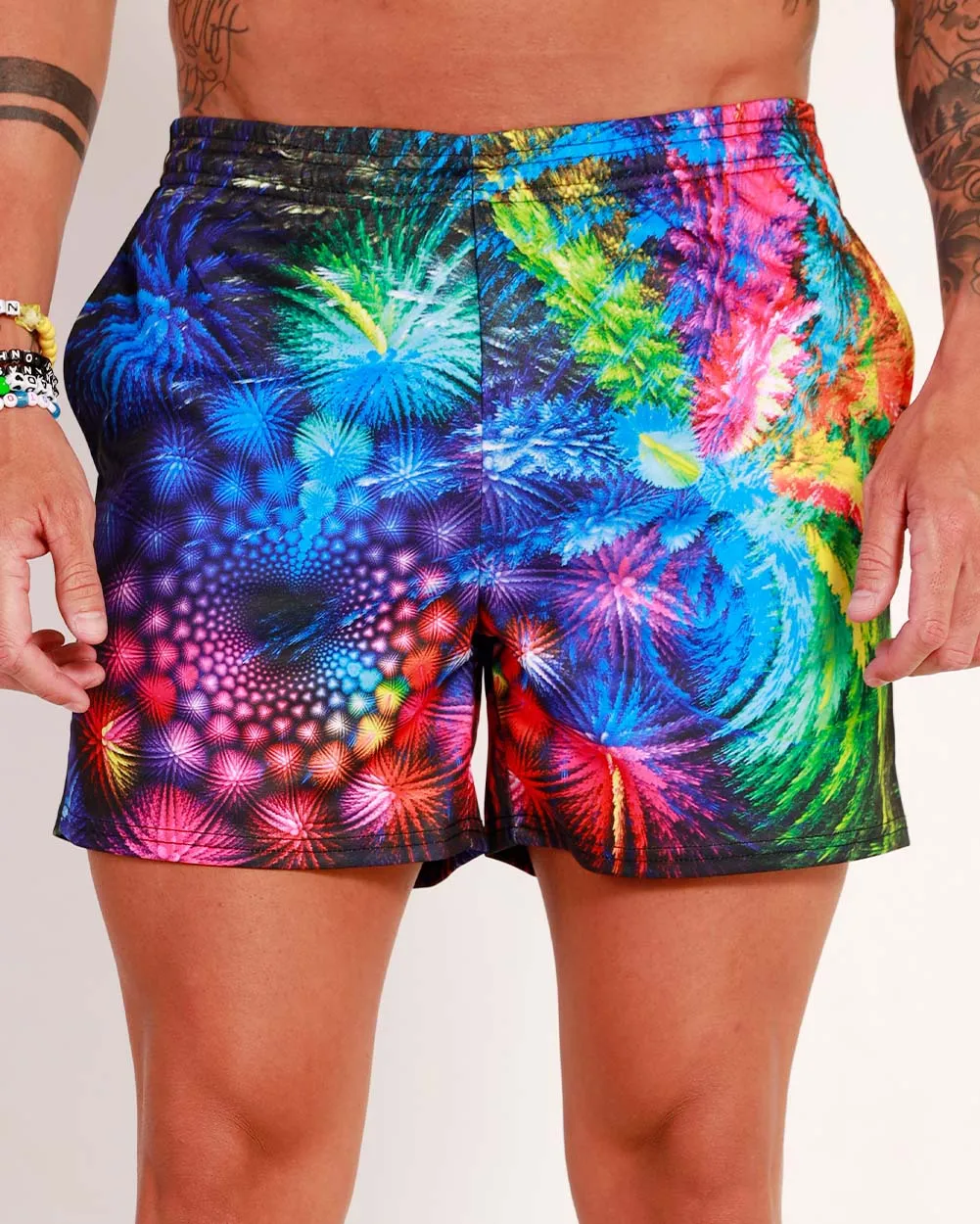 Hella Psyched Trippy Men's Shorts sold by iHeartRaves