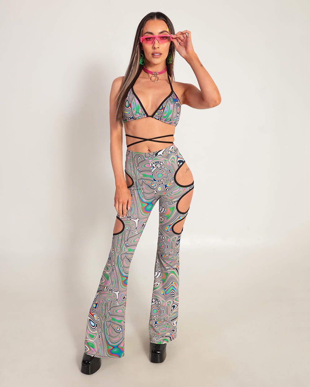 Nostalgia Cutout Bell Bottoms sold by iHeartRaves product image thumbnail 5