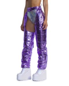 Mercurial High Metallic Puffer Chaps sold by iHeartRaves