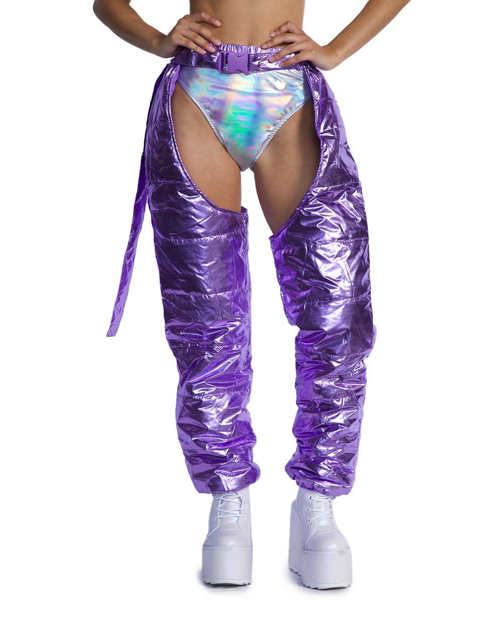 Mercurial High Metallic Puffer Chaps sold by iHeartRaves