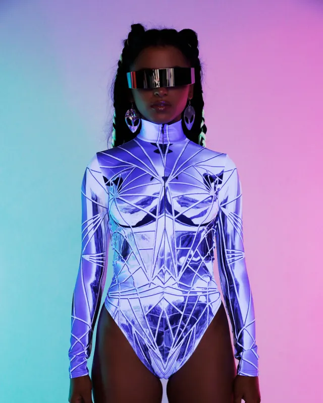 Badinka You Reflect Sleeved Bodysuit sold by iHeartRaves