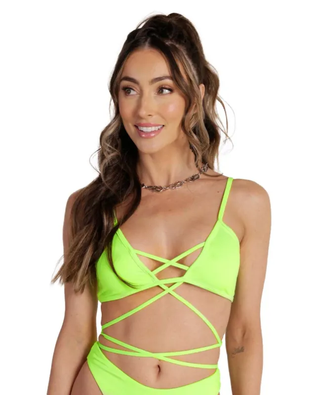 Call My Line Thin Strappy Crop Top sold by iHeartRaves
