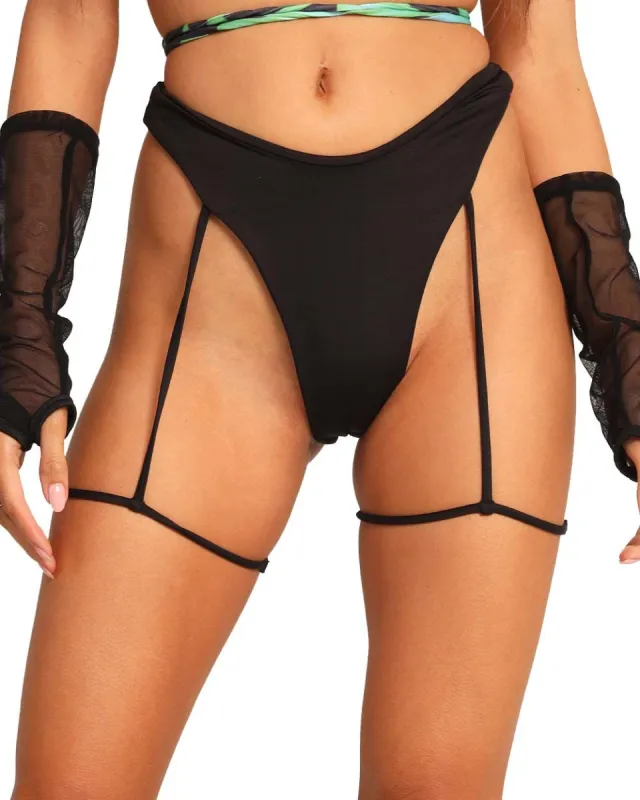 Feeling Myself Strappy High Waisted Booty Shorts sold by iHeartRaves