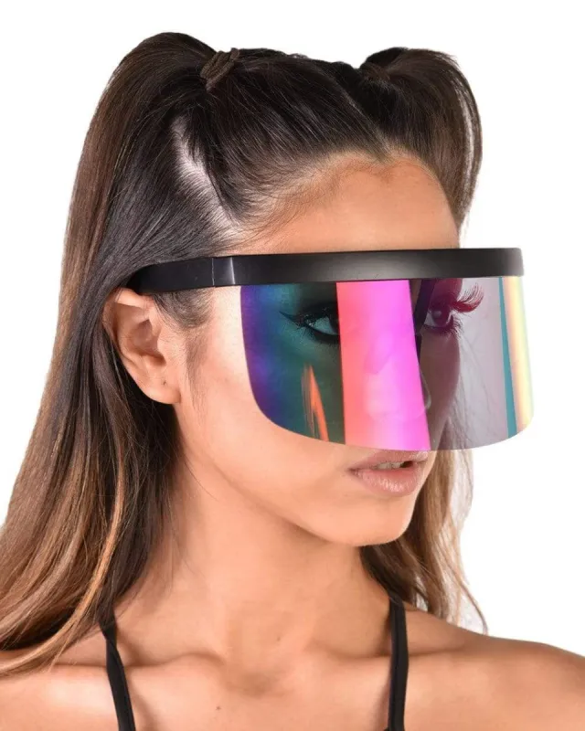 Electric Rainbow Visor Glasses sold by iHeartRaves