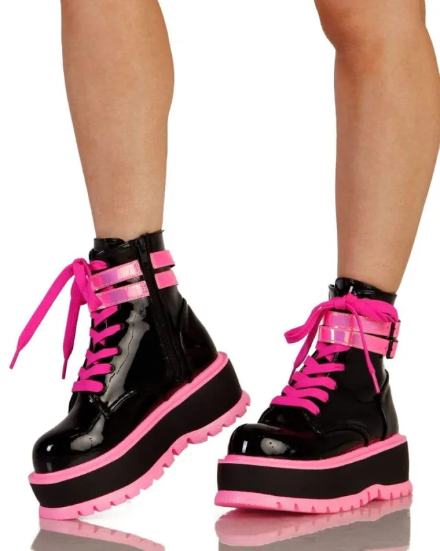 Demonia Slacker Neon Platform Boots sold by iHeartRaves